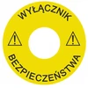 Įspėjamoji lentelė avarinis išjungimo jungiklis 22 mm 60 mm