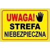 Įspėjamoji lentelė pavojinga zona 20x30 dibond