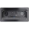 Ištraukiamas lizdas, konferencijų salės stalo multimedijos lizdo maitinimo blokas su įmontuotu lizdu - sidabrinis - 2x schuko - 1x cat6 - 1x usb-c duomenų - 1x hdmi 1x audio stereo lizdas 3.5 mm - 1x usb 3.0
