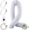 Ištraukimo žarnos skersmuo 150 mm 2,5 m lanksti žarna pvc ventiliacijos žarna su aliuminio juosta 50 mm x 5 m ir 2 žarnų spaustukai nerūdijančio plieno aliuminio ištraukimo vamzdis oro kondicionieriui džiovyklei