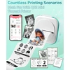 Itari Q02 mini spausdintuvas bluetooth nuotraukų spausdintuvas išmaniesiems telefonams, terminis spausdintuvas mokymuisi, mokyklinės prekės, etikečių spausdintuvas užrašams, dienoraščiui, atmintinei, nuotraukoms, žurnalui, su 3 popieriaus ritinėliais