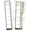 Itenga 50 vnt. etikečių siauriems segtuvams, 3.6x19 cm, juodos