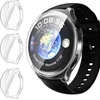 Ivoler 3 skaidrūs silikoniniai dėklai, skirti huawei watch 4, apsauginis dėklas, pilnas ekrano apsaugos minkštas tpu dėklas, ekrano apsauginė plėvelė