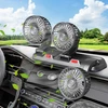 Ixyhkb 5 V Usb automobilinis ventiliatorius, trijų galvučių automobilinis ventiliatorius su 2 greičiais, 360° pasukamas reguliuojamas ventiliatorius, tylus automobilinis ventiliatorius sunkvežimiams, furgonams, visureigiams, Rv transporto priemonėms