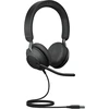 Jabra Evolve2 40 Se - laidinės stereo ausinės su triukšmo slopinimu ir 3 mikrofonų technologija - Usb-a kabelis - Ms Teams sertifikuotos, taip pat suderinamos su kitomis platformomis - juodos
