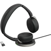 Jabra Evolve2 65 Flex belaidės stereo bluetooth ausinės su triukšmo slopinimo Jabra Clearvoice technologija ir hibridiniu Anc - suderinamos su pagrindinėmis Uc platformomis - juodos