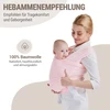 Jabrando - kūdikio nešyklė - kūdikio apvyniojimas, rekomenduojamas akušerių - idealus ilgesniam nešiojimui - palaiko stuburą - saugumas kūdikiui - diskretiška žindymo pagalba (rožinė)