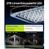 Jackyled saulės šviestuvai laukui, 2500lm 278 led saulės šviestuvai su judesio davikliu, 4 galvučių saulės prožektoriai, ip65 atsparūs vandeniui, apsauginiai šviestuvai sodui, terasai, 2 vnt.