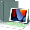 Jademall dėklas Ipad 6-ai kartai su klaviatūra, klaviatūros dėklas su jutikliniu kilimėliu ir rašiklio laikikliu Ipad 5-ai kartai 2017, Pro 9.7 colio, Air 2 & 1, apšviestas galinis dėklas
