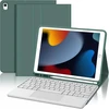 Jademall dėklas su klaviatūra, skirtas Ipad 9 kartos 2021 / Ipad 8 kartos 2020 / Ipad 7 kartos 2019 / Ipad Air 3, belaidė bluetooth klaviatūra su lietimui jautriu kilimėliu Qwertz vokiečių kalba
