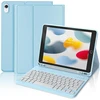 Jademall Klaviatūra Ipad 10 Generation - Belaidė klaviatūra Ipad 10.9 colių 2022, Apsauginis dėklas su pieštuko laikikliu, Qwertz vokiečių
