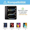 Jademall Klaviatūra Ipad Pro 11 M4 - Belaidė klaviatūra su apšvietimu, skirta Ipad Pro 11 5th Gen 2024, apsauginis dėklas su pieštuko laikikliu, Qwertz vokiečių kalba