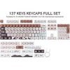 Jaketsai Moa profilio Pbt klavišų dangteliai 60 procentų, 136 klavišai, individualizuotas dažų sublimacijos Ansi išdėstymo klavišų dangtelių rinkinys, suderinamas su Cherry Mx jungiklių mechanine klaviatūra