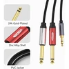Jamega 3.5 mm lizdas į dvigubą 6.35 mm lizdo kabelį 2 m - audio kabelis 6.35 mm lizdo kištukas į 3.5 mm lizdo audio skirstytuvo lizdo kabelį skaitmeninės sąsajos instrumento kabelis mikšeriui, gitarai ir kt.
