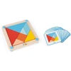 Janod - Essentiel - Tangram - medinis edukacinis žaidimas kūdikiams ir mažiems vaikams - dažai vandens pagrindu - nuo 2 metų, J05070, juodas