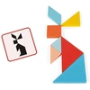 Janod - Essentiel - Tangram - medinis edukacinis žaidimas kūdikiams ir mažiems vaikams - dažai vandens pagrindu - nuo 2 metų, J05070, juodas