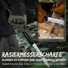 Japaknives medžioklinis peilis, skirtas naudoti lauke, 5 viename išgyvenimo peilis D2 plieno fiksuotas peilis nuimamas įrankis su švilpuku stiklo laužikliu Bushcraft peilis vyrams dovana juodas