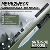 Japaknives medžioklinis peilis, skirtas naudoti lauke, 5 viename išgyvenimo peilis D2 plieno fiksuotas peilis nuimamas įrankis su švilpuku stiklo laužikliu Bushcraft peilis vyrams dovana juodas