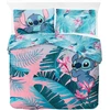 Jay Franco Disney Lilo and Stitch Floral patalynės komplektas dviem asmenims - vaikiškas patalynės komplektas su 50 x 70 cm pagalvės užvalkalu, skalbiamas skalbimo mašinoje medvilninis patalynės komplektas