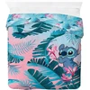 Jay Franco Disney Lilo and Stitch Floral patalynės komplektas dviem asmenims - vaikiškas patalynės komplektas su 50 x 70 cm pagalvės užvalkalu, skalbiamas skalbimo mašinoje medvilninis patalynės komplektas