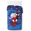 Jay Franco Marvel Spidey and His Super Friends Vroom viengulės patalynės užvalkalų komplektas su pagalvės užvalkalu 80 x 80 cm, 100% medvilnė, šilta Marvel patalynė