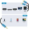J&d 3.5mm į 2 Rca prailginimo laidas, paauksuotas, 0.3m