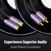 J&d Rca prailginimo laidas, 2rca M/f, 1.8m, violetinis