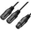 J&d Xlr Splitter Kabelis, 0.48m, 1x Xlr F - 2x Xlr M
