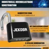 Jekosa® Jkb/50 [atsparus vandeniui] aukštos kokybės kombinuota pakabinama spyna, skirta naudoti lauke - [be rakto] 4 skaitmenų kodinė spyna, skirta pašiūrėms, vartams, spintelėms, spynoms, juoda