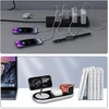 Jeswo magnetinis belaidis įkroviklis, 3 viename belaidis įkroviklis su 18w adapteriu, įkrovimo stotelė mobiliesiems telefonams/išmaniesiems laikrodžiams/ausinėms, palaikantiems belaidį įkrovimą