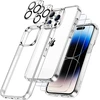 Jetech 5-in-1 dėklas, skirtas iphone 14 pro max 6.7 colių, 2 ekrano apsaugos ir 2 kameros apsaugos, niekada negelstantis, viso ekrano grūdinto stiklo plėvelė, ekrano apsaugos kamera, smūgiams atsparus mobiliojo telefono dėklas