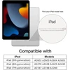 Jetech dėklas Ipad 10.2" (9/8/7 kartos) su pieštuko laikikliu, skaidrus