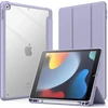 Jetech dėklas, skirtas ipad 10.2 colių (9-osios/8-osios/7-osios kartos, 2021/2020/2019) su pieštuko laikikliu, skaidrus permatomas galinis dangtelis, plonas stovas, atsparus smūgiams planšetinio kompiuterio apsauginis dėklas (violetinis)