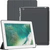 Jetech dėklas, skirtas ipad 2/3/4, apsauginis kietas galinis dangtelis, minkštas planšetinio kompiuterio stovas, automatinis pažadinimas/užmigdymas (tamsiai pilkas)