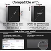 Jetech dėklas, skirtas Ipad Air 11 colių M3/m2 (2025/2024), Ipad Air 5/4 (2022/2020 5-osios/4-osios kartos, 10,9 colio) su pieštuko laikikliu, plonas dėklo stovas, apsauginis planšetinio kompiuterio dėklas, kelių kampų žiūrėjimas (pilka)