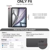 Jetech dėklas, skirtas ipad air 13 colių m3/m2 (2025/2024) su rašiklio laikikliu, skaidrus permatomas galinis dangtelis plonas stovas smūgiams atsparus planšetinio kompiuterio dėklas, automatinis pažadinimas/užmigdymas (sand pink)