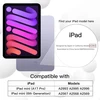 Jetech dėklas, skirtas ipad mini (a17 pro, 2024 m. modelis, 7-oji karta) / mini 6 (2021 m. modelis, 6-oji karta) su pieštuko laikikliu, plonas planšetinio kompiuterio apsauginis dėklas su minkštu tpu galiniu dangteliu (šviesiai violetinis)