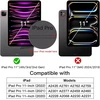 Jetech dėklas, skirtas Ipad Pro 11 colių (2022/2021/2020 modelis) su pieštuko laikikliu, palaiko 2 kartos pieštuko įkrovimą, plonas planšetinio kompiuterio apsauginis dėklas su minkštu Tpu galiniu dangteliu (vidurnakčio žalias)