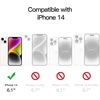 Jetech dėklas, skirtas iphone 14 6.1 colio, niekada negeltonuojantis telefono dėklas, atsparus smūgiams, apsauginis dėklas, atsparus įbrėžimams, skaidrus galinis dangtelis (juodas)