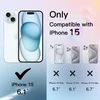 Jetech Glitter dėklas, skirtas iphone 15 6.1 colio, suderinamas su magsafe, skaidrus mielas blizgučiai moterims ir mergaitėms, blizgus smūgiams atsparus magnetinis telefono dėklas (skaidrus)