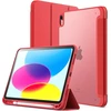 Jetech matinis dėklas, skirtas ipad (a16) 11-osios/10-osios kartos (2025/2022) su rašiklio laikikliu, matinis permatomas plonas stovas, planšetinio kompiuterio apsauginis dėklas (arbūzo spalvos)