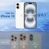 Jetech privatumo apsauginis stiklas, skirtas iphone 16 6.1 colio ekranui su kameros apsauga, apsaugantis nuo šnipinėjimo grūdintas stiklas, lengvas montavimas, 2 vnt.