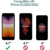 Jetech silikoninis dėklas, skirtas iphone se 2022/2020 (3-iosios/2-osios kartos), 4,7 colio, viso korpuso apsauga, minkštas telefono dėklas, atsparus smūgiams, su mikropluošto pamušalu (juodas)
