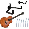 Jilskl gitaros pakabos kabliukas, gitaros laikiklis sienai pasviręs, gitaros stovo sieninis laikiklis, su tvirtinimo varžtais, tinkamas akustinei gitarai, klasikinei gitarai, elektrinei gitarai, elektriniam bosui