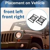 Jinsentgg Priekinių žibintų apdailos dangteliai Jeep Wrangler Jl 2018-2022