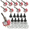 Jmelehw 10 x miniatiūrinis sukamasis jungiklis Dpdt 6 kontaktų 2 padėčių Ac 125v 5a su raudonu dangteliu