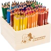 Jolly Classpack Wood X-big Delta spalvoti pieštukai, pagrindinės spalvos, medinė dėžutė su 144 spalvotais pieštukais, 12 pagrindinių spalvų, atsparūs lūžiams ir netoksiški, itin storas švinas, ergonomiška trikampė forma, idealūs mokyklai ir