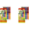 Jolly superstick crazy spalvinimo pieštukai, 24 spalvos su 12 spalvinimo pieštukų, atsparūs vaikams ir dūžiams, netoksiški, ypač storas šerdelė, 12 pieštukų kartoninėje dėžutėje (2 vnt. pakuotė)
