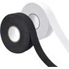 Jortmrd 2 ritiniai ledo ritulio juostos, 25 m x 25 mm, lipni ledo ritulio juosta, neslystanti ledo ritulio raketės juosta, ledo ritulio lazdos juosta ledo ritulio lazdoms, teniso raketėms, badmintonui, juoda, balta