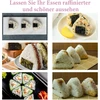 Jrshirleyltd 2 trikampių onigiri formelių rinkinys, ryžių onigiri su 1 ryžių šaukštu, rožiniai suši įrankiai, plastikinis suši formelių onigiri gaminimo rinkinys "pasidaryk pats", puikus suši gaminimo rinkinys